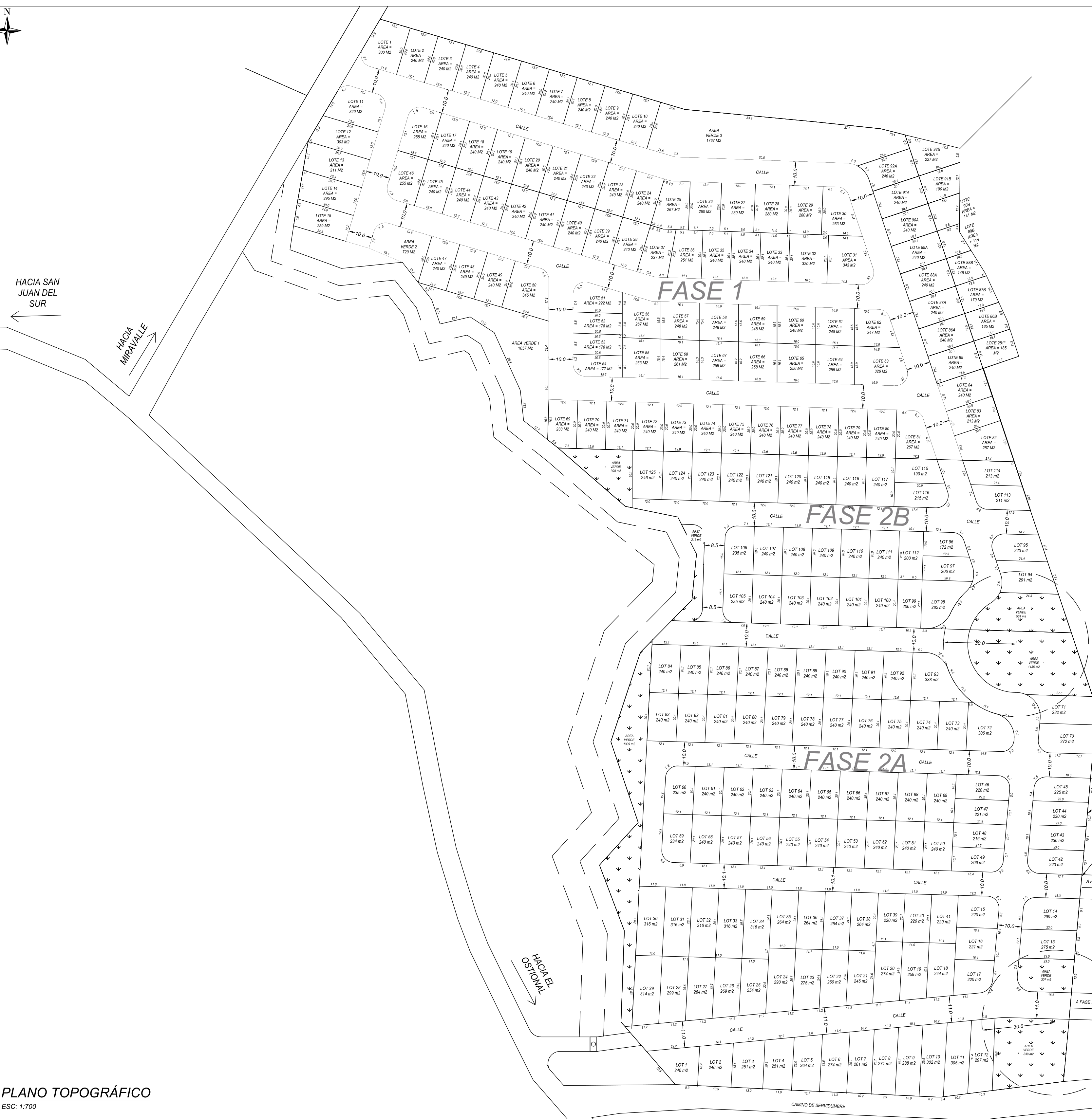 Plano de lotes Mareas del Sur